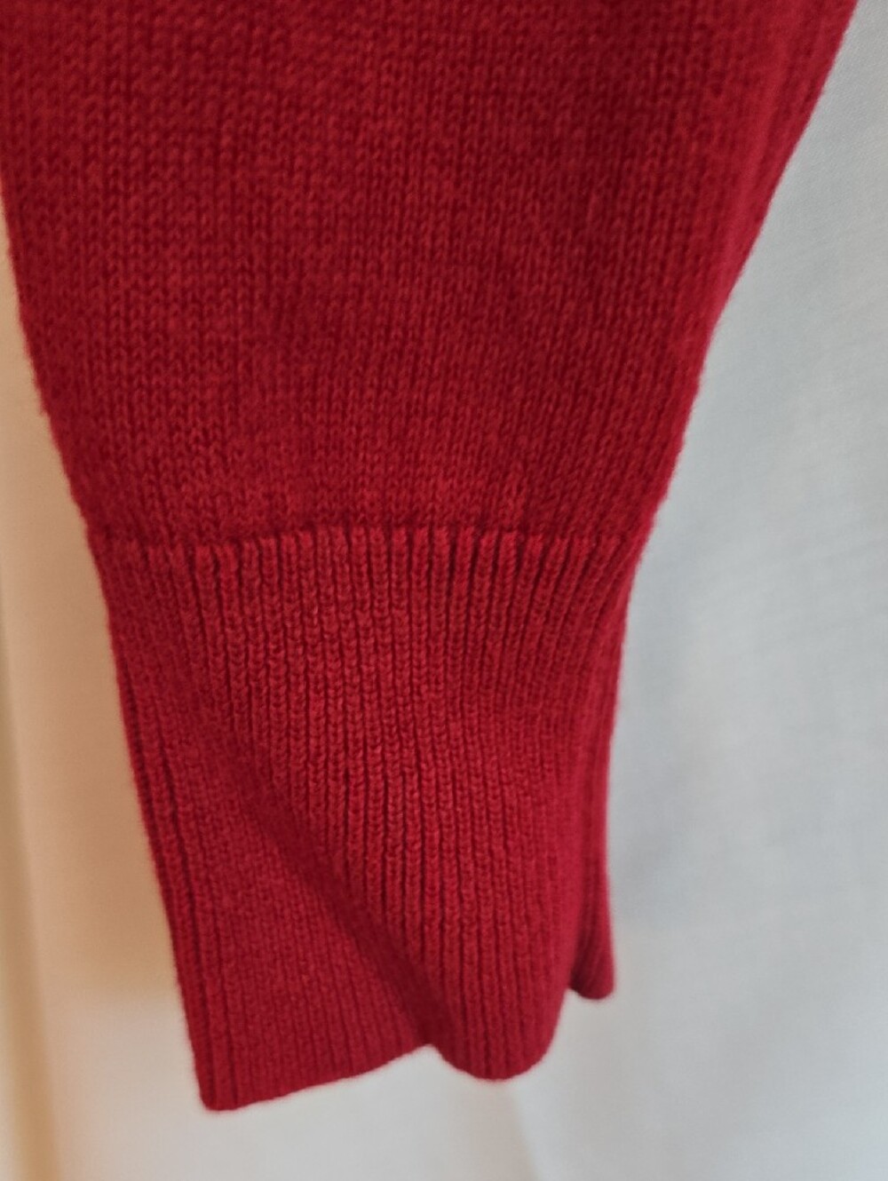 Cherokee Red Ruffle-Front Cardigan Sweater - Picture 4 of 7